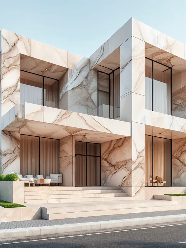 Porcelanato Bege: Aconchego e Sofisticação com esse Revestimento +54 Fotos Inspiradoras 130 Porcelanato bege como revestimento externo de fachada