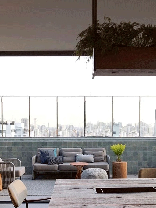 varanda com pedra ardósia