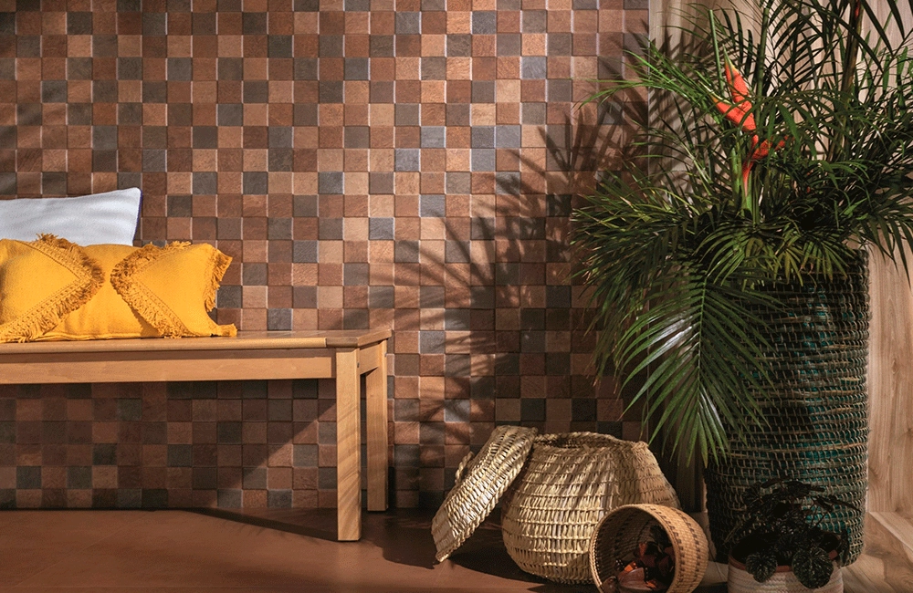 decoração da parede interna com pedra ferro e plantas internas para apartamento complementando a decoração da casa