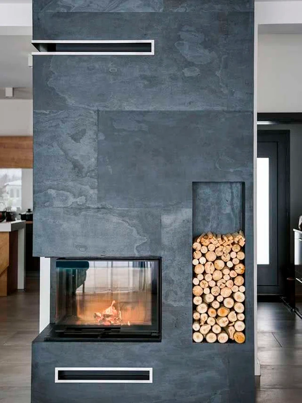 lareira com pedra ardósia