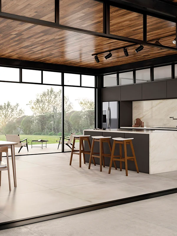 Locais de aplicação do porcelanato retificado