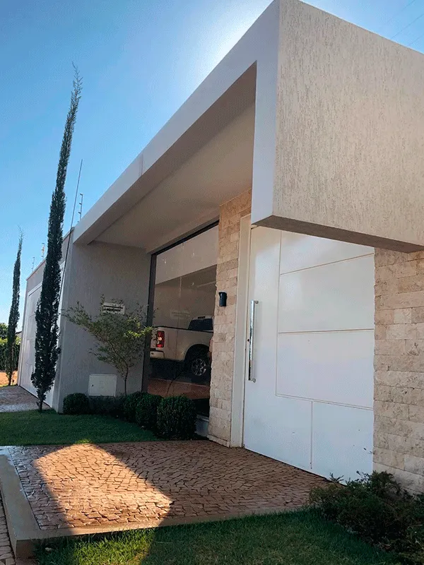 decoração com pedra portuguesa no espaço externo