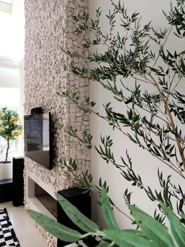 sala com pedra portuguesa