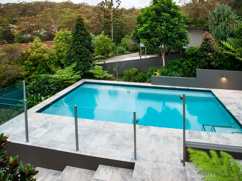 grade de vidro para proteção de piscina