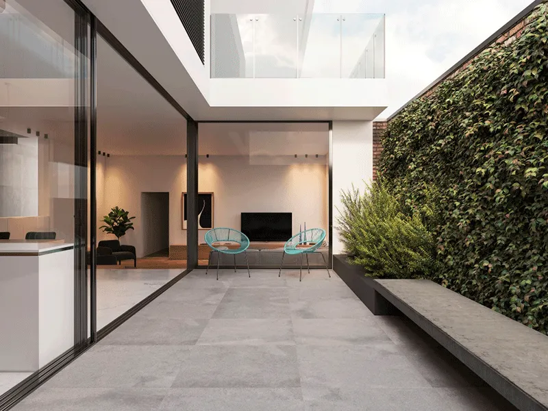 Revestimento Externo: Pisos, Muros e Fachadas +77 Fotos para Inspirar 204 área externa bonita