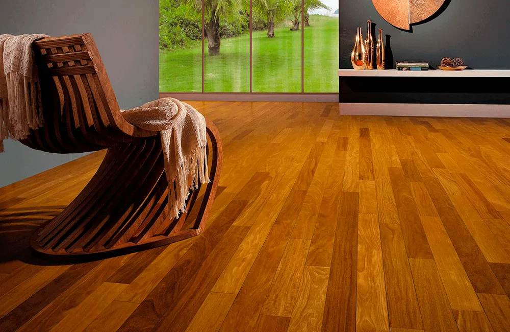 Piso de Madeira: Modelos, Cuidados e Vantagens +67 Fotos Incríveis 145 opções com tom variado de piso que imita madeira na sala de estar