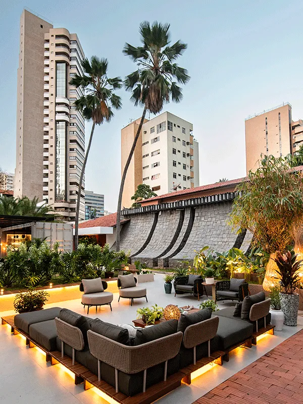 pisos em uma área ao ar livre