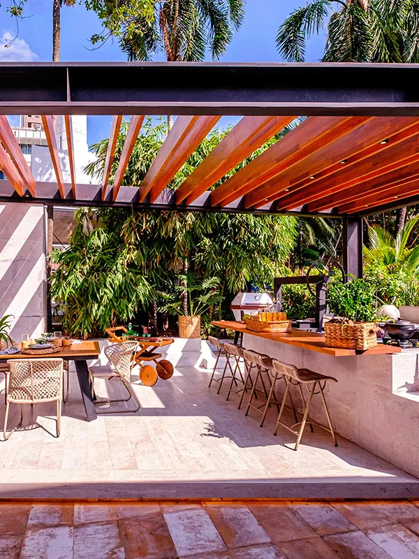 Pisos para pergolado de madeira