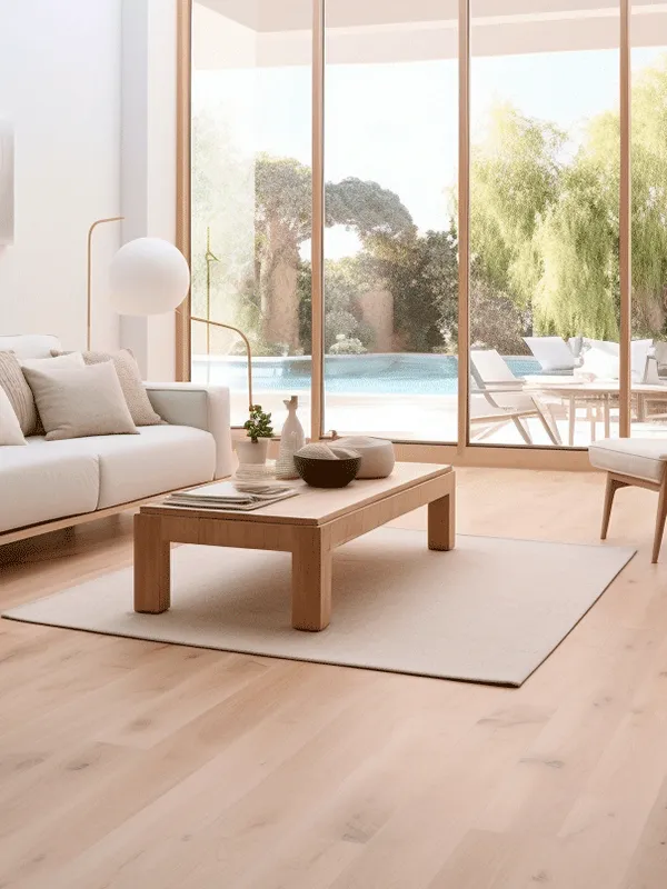 sala com vista para piscina