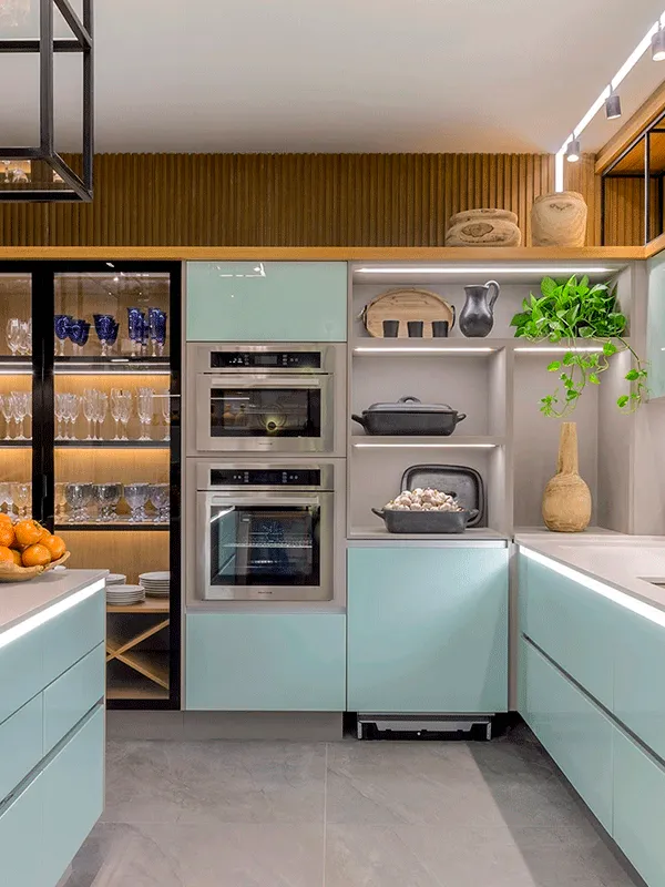 cozinha simples com piso vinilico