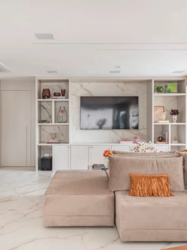 ambiente planejado com porcelanato