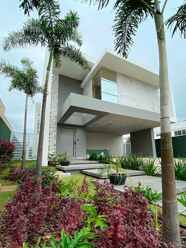 estética clean e moderna da fachada 