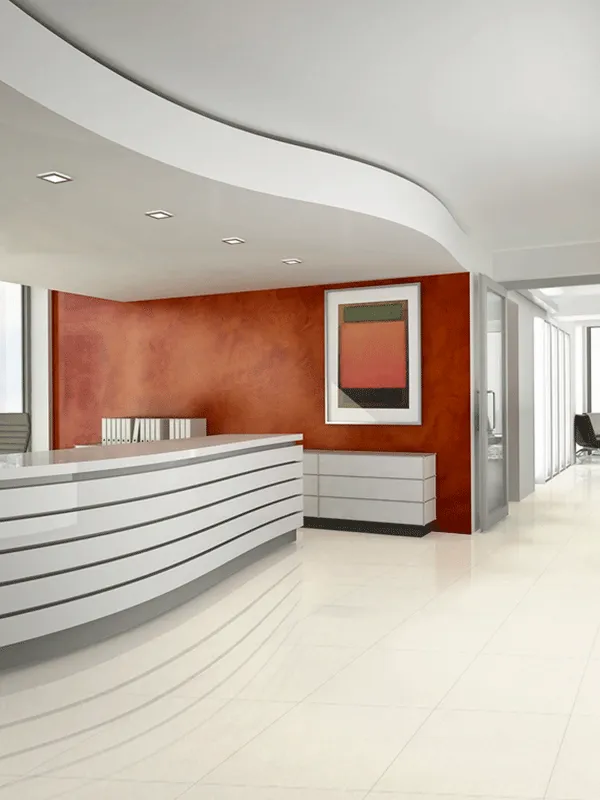 aumentando ambientes com o uso do porcelanato branco