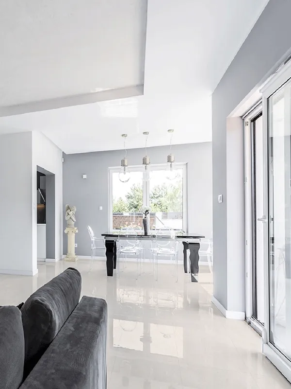 corredores com porcelanato polido