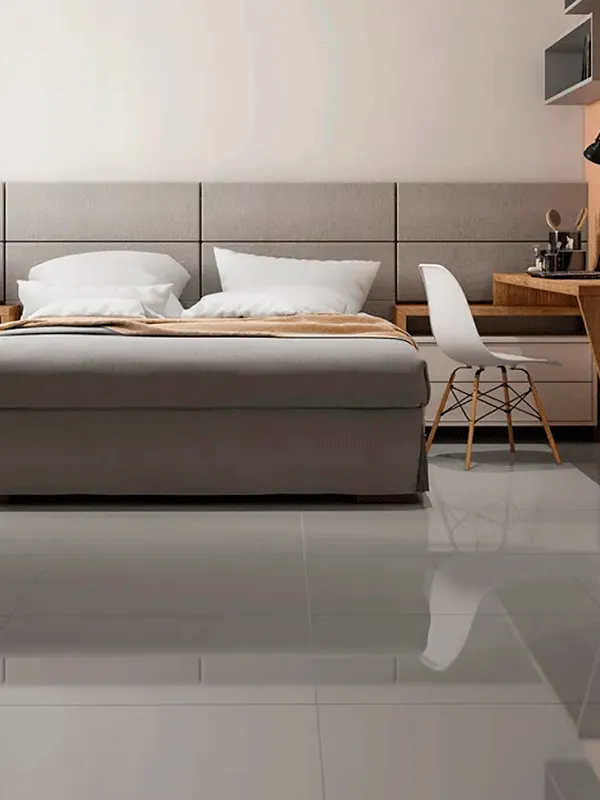 Quarto com porcelanato