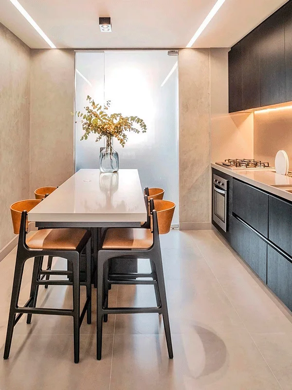 ambientes pequenos com piso retificado