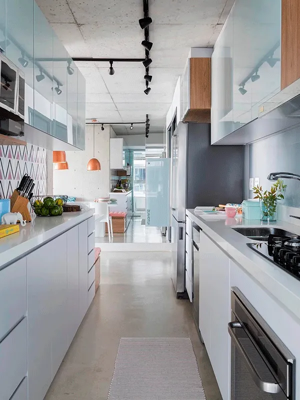 cores uniformes com revestimento de porcelanato