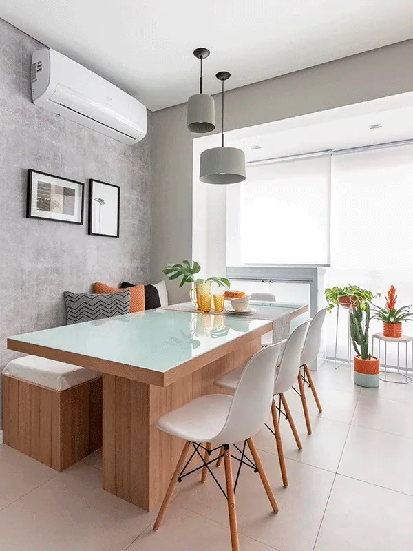 espaços de alto trafego com porcelanato