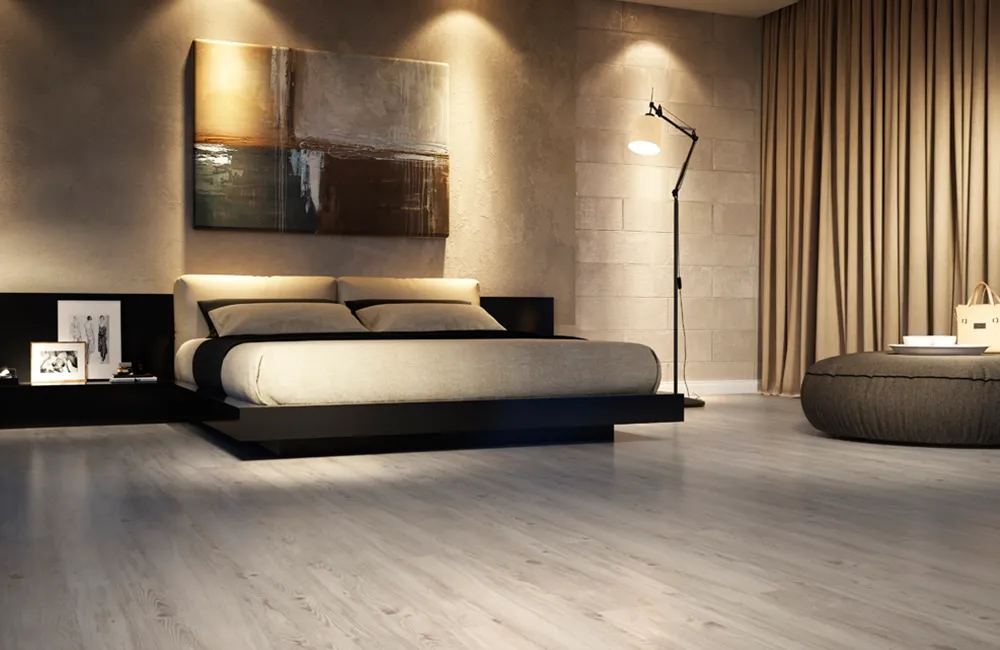 cartos com piso vinilico, espaço moderno e clean