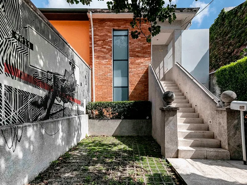 Revestimento Externo: Pisos, Muros e Fachadas +77 Fotos para Inspirar 180 varanda coloridas com tonalidade de revestimentos externo