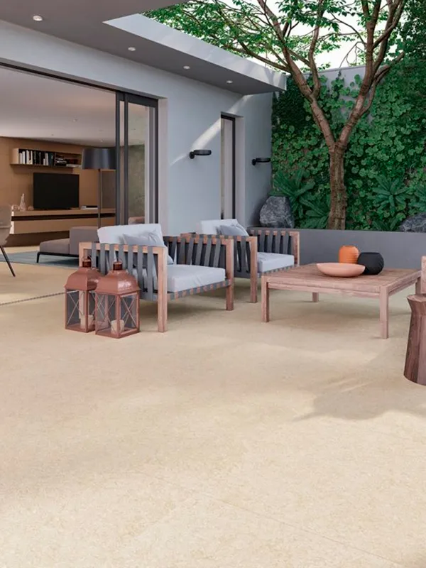 varanda com porcelanato acetinado