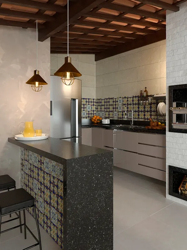 porcelanato para bancada de churrasqueira