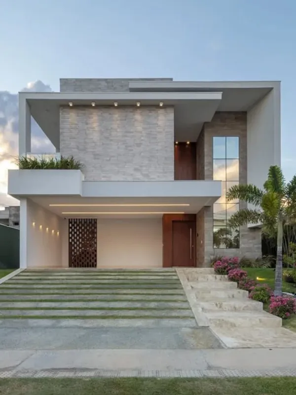 vários revestimentos na garagem