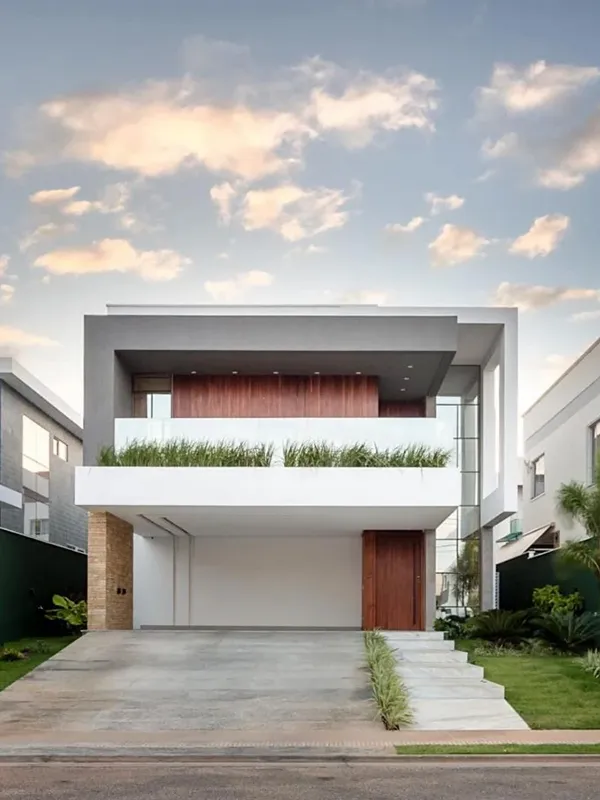 garagem pequena com piso de cimento queimado