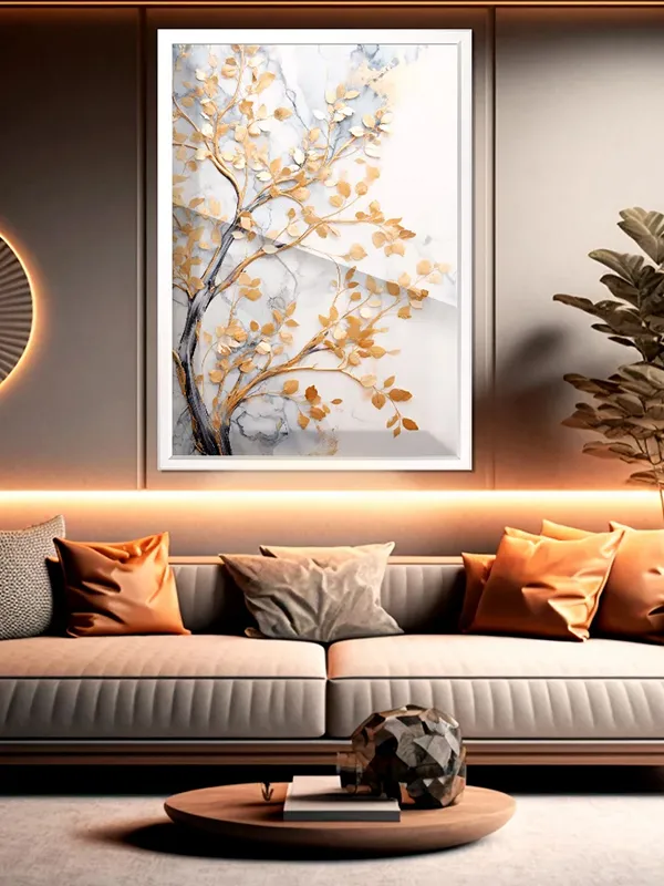 decoração interna com iluminação