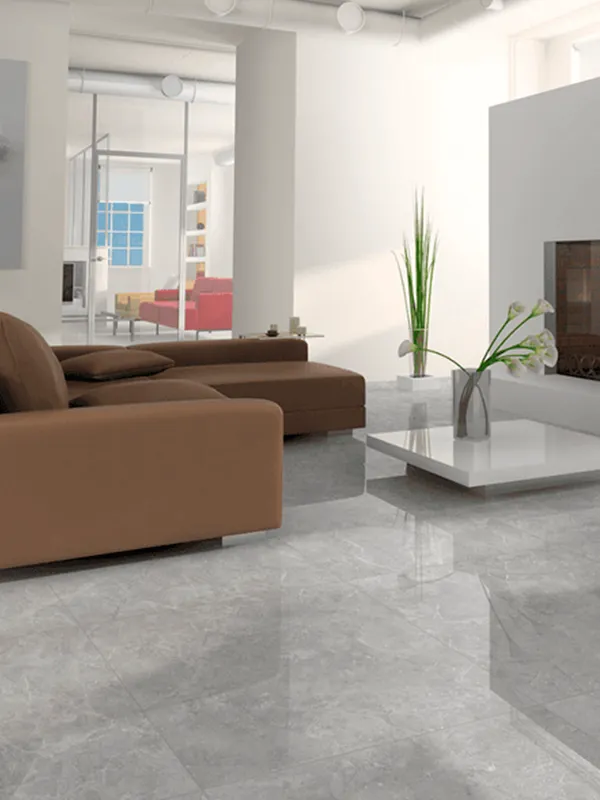 Porcelanato Cinza: Projetos com Elegância Contemporânea +60 Fotos para Inspirar 126 Porcelanato cinza esmaltado aplicado na sala de estar