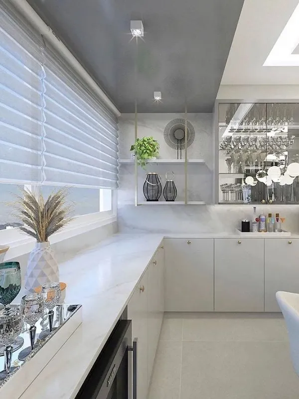 Porcelanato Cinza: Projetos com Elegância Contemporânea +60 Fotos para Inspirar 178 area de serviço com piso cinza e cores brancas