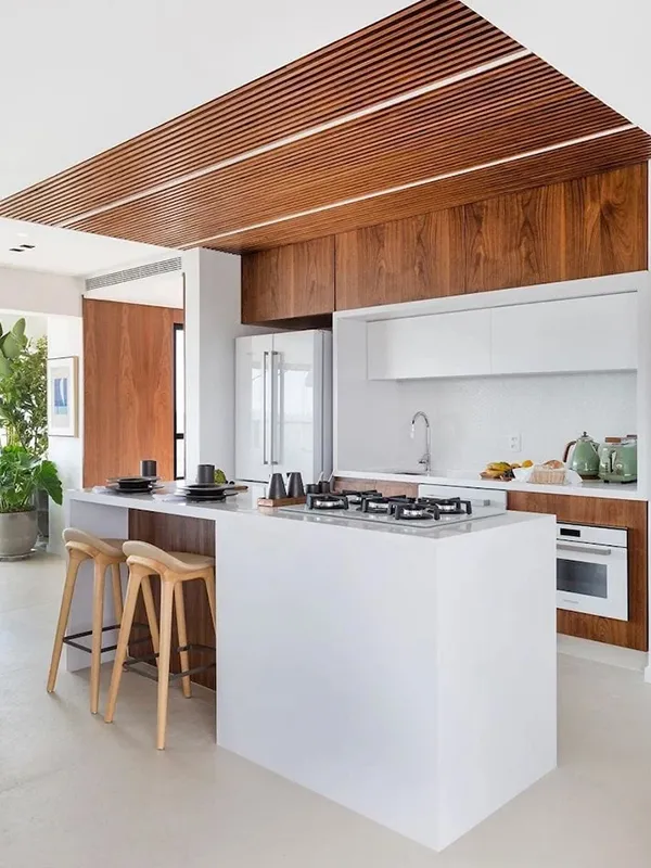 Porcelanato Cinza: Projetos com Elegância Contemporânea +60 Fotos para Inspirar 163 um piso pratico para limpar na área da cozinha