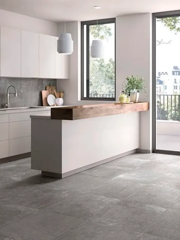 porcelanato acetinado de cimento queimado