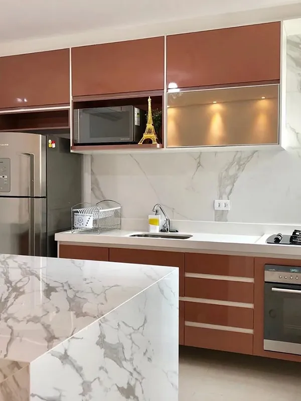 um revestimento para cozinha com pouca manutenção