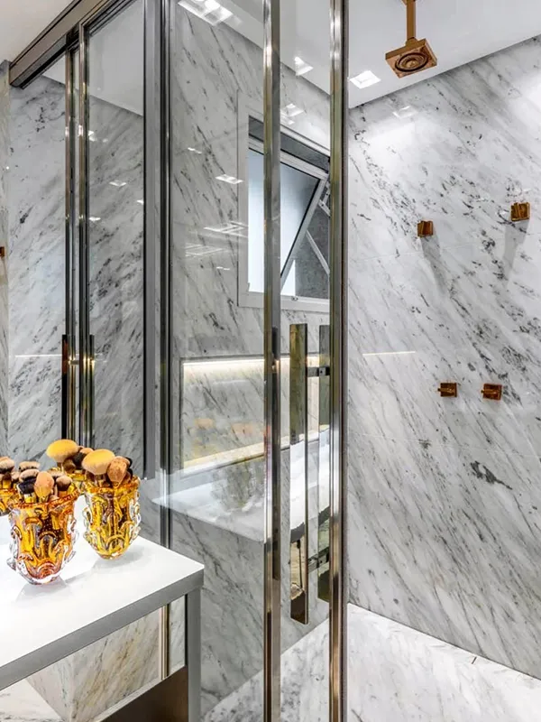 detalhes da decoração do box de banheiro 