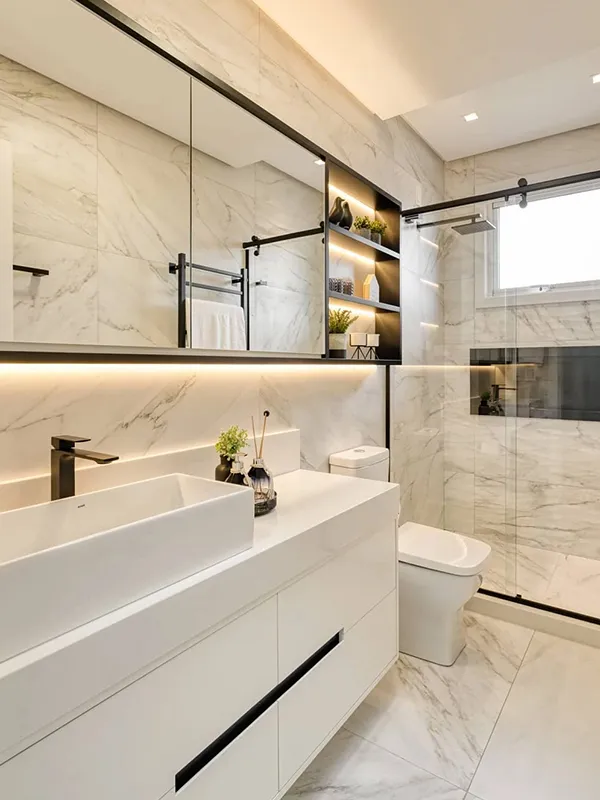 destacando com led na parede 