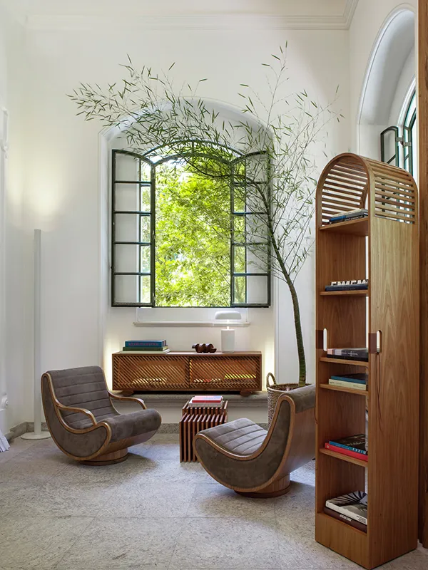 sala simples com porcelanato