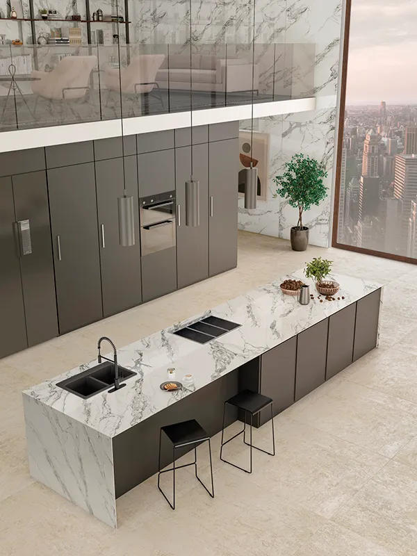 Descubra os 7 Modelos de Porcelanato para Área Gourmet: Elegância e Praticidade de Limpeza 83 porcelanato retificado para área gourmet