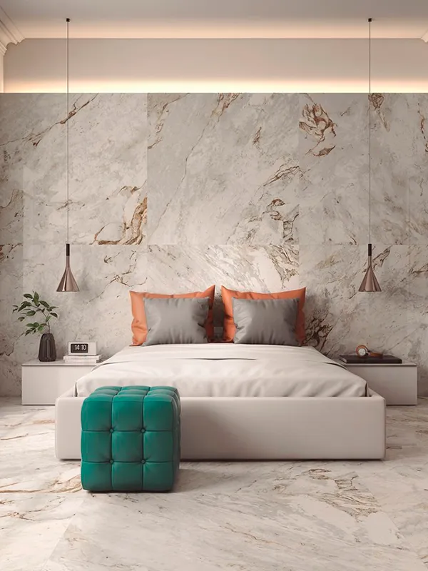 quarto com revestimento flexível