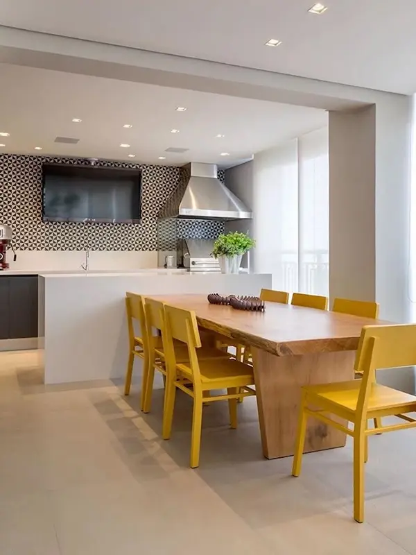 cores clean para área de churrasqueira