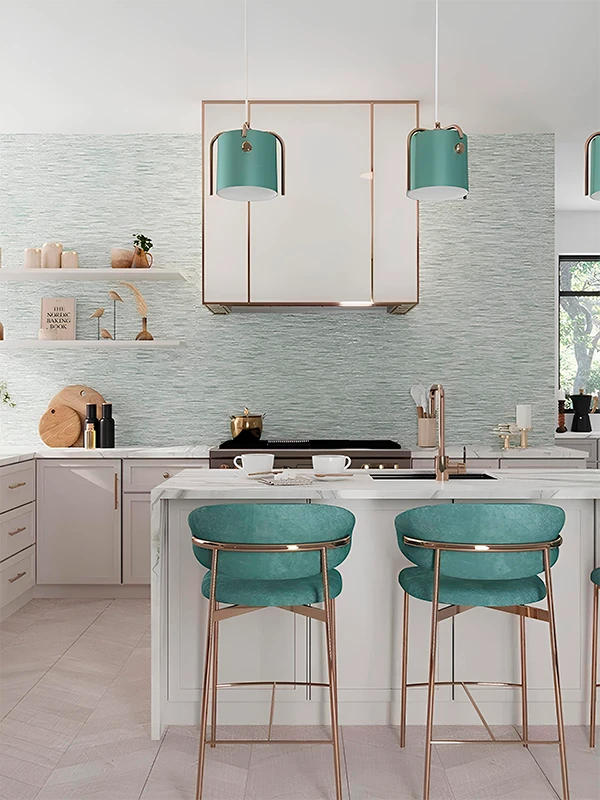 Porcelanato Verde: Revestimento que tem Vida, Natureza e Frescor! Dicas e Projetos +31 Fotos 82 cozinha com porcelanato verde