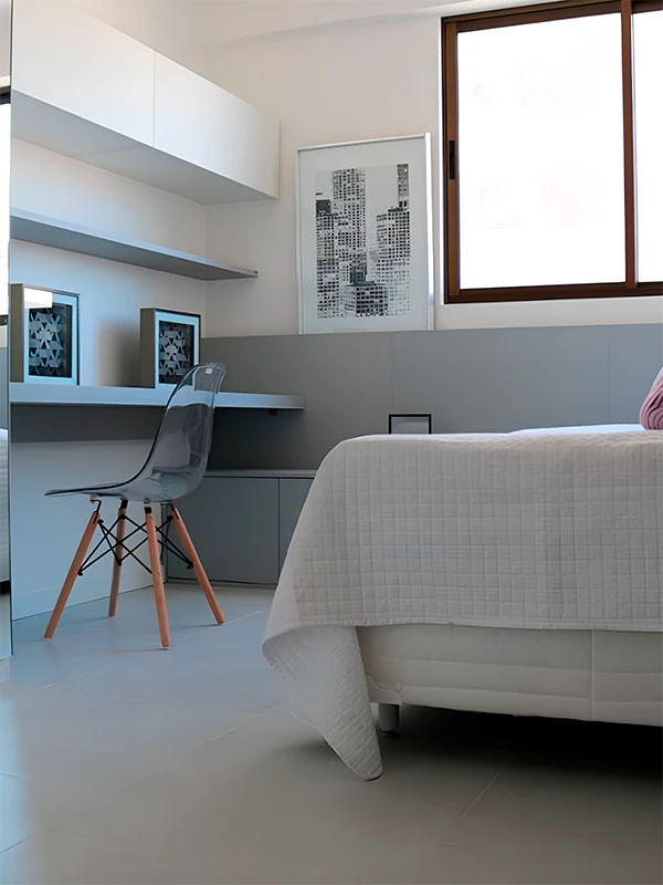 Porcelanato fosco para quarto