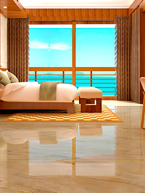 Porcelanato bege para quarto