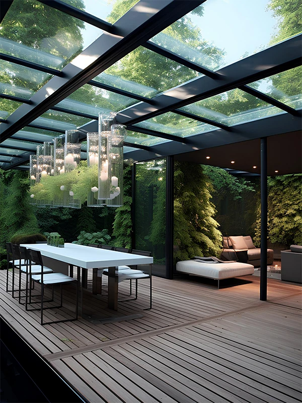 plantas para pergolado com decoração neutra