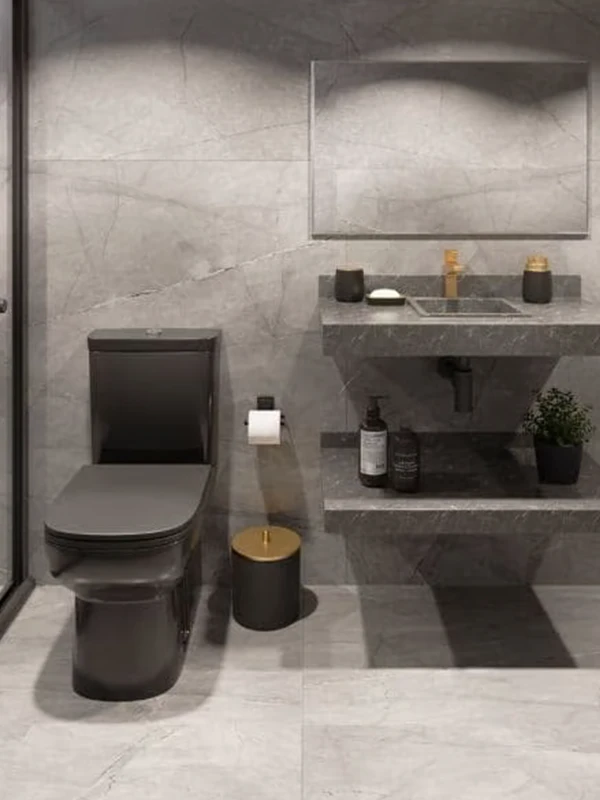 Banheiro com porcelanato antiderrapante