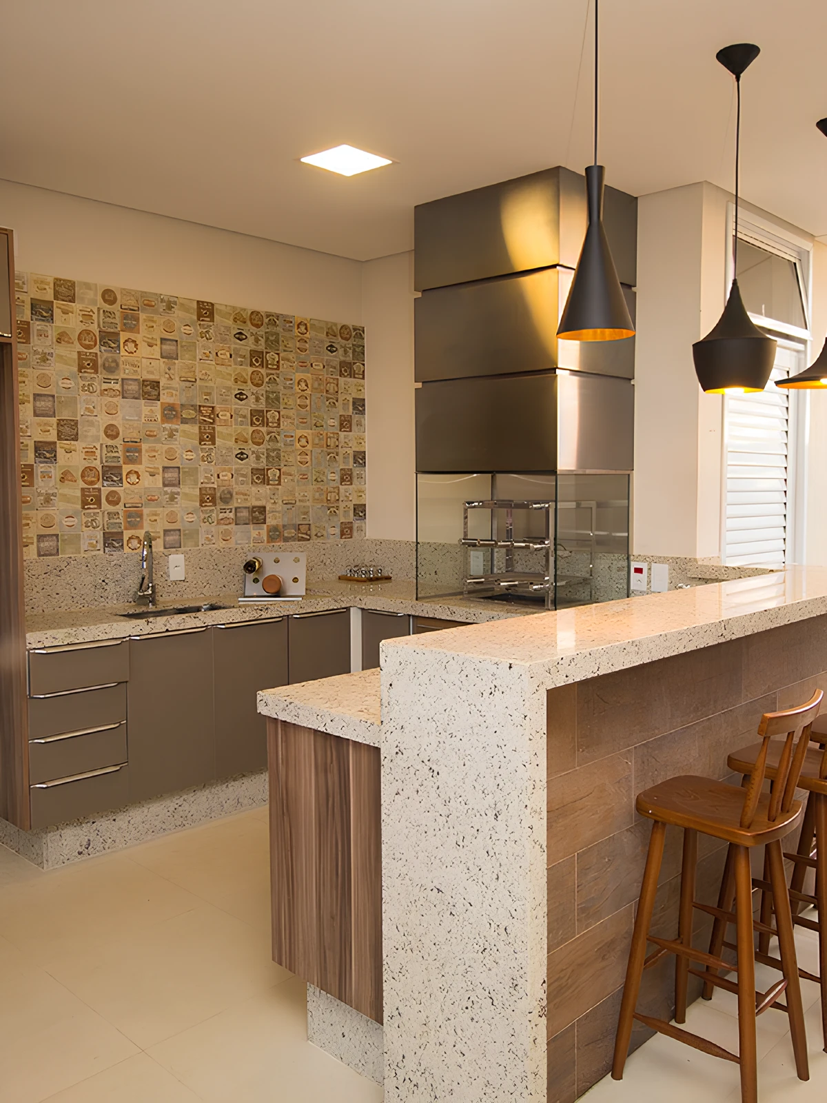 revestimento ceramico para área gourmet