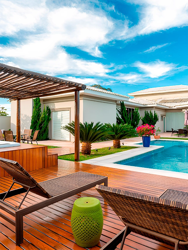 Deckd e madeira antiderrapante