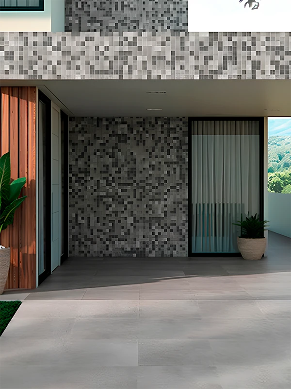 garagem com porcelanato antiderrapante