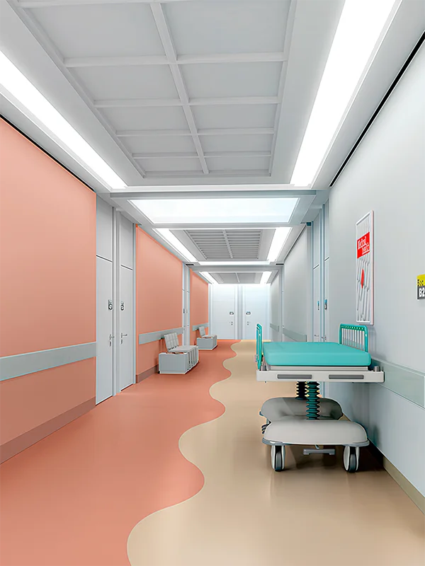hospital com revestimento monolitico