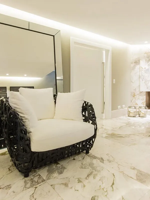 piso limpo com marmore branco